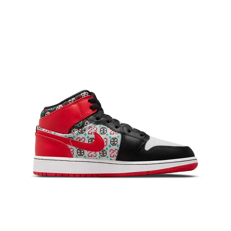 Jordan 1 Mid SE Ugly Christmas Sweater (GS) (DM1208-150)