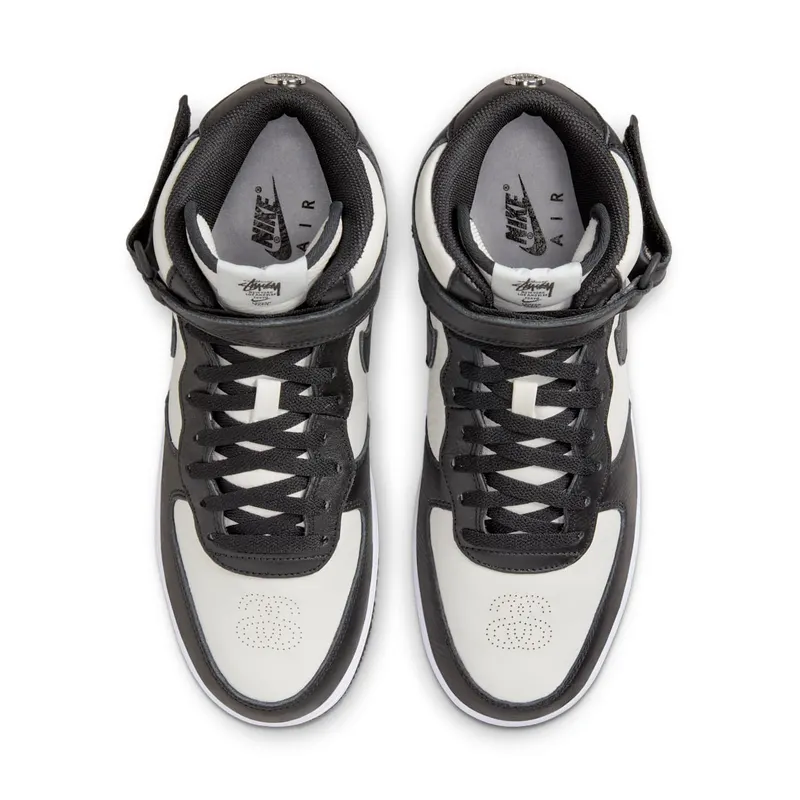 Nike x Stussy Air Force 1 Mid Black White (DJ7840-002)