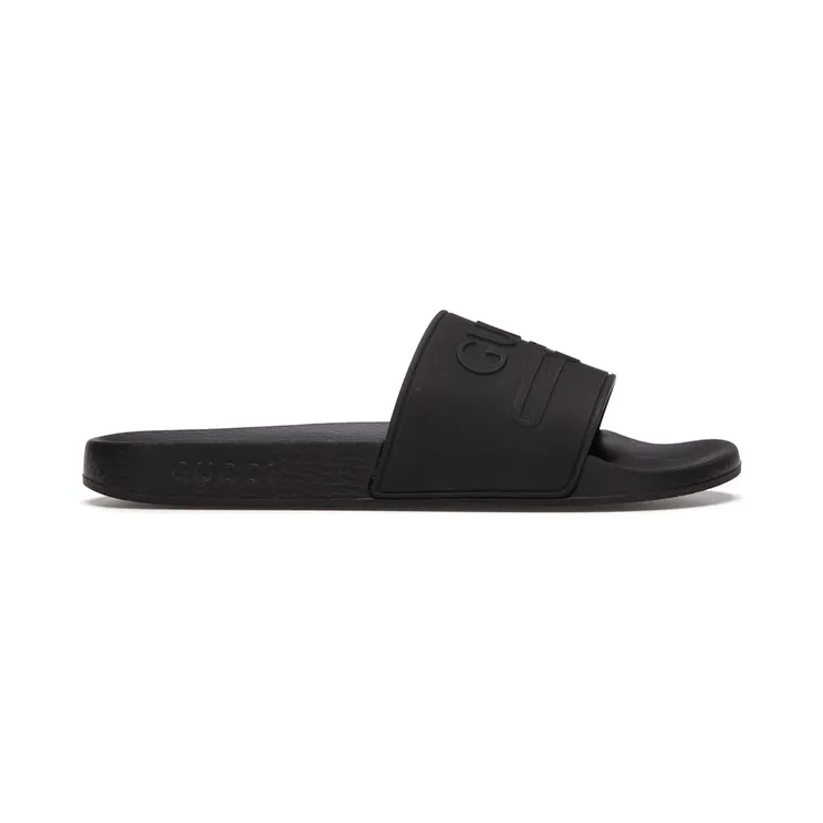 Gucci Logo Slide Rubber Black