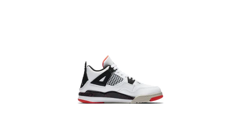 Jordan 4 Retro Flight Nostalgia (PS) White/Black-Bright Crimson-Pale Citron (BQ7669-116)