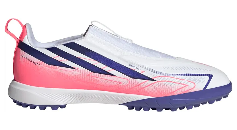 Adidas F50 Hyperfast League Laceless TF Kinder Multinockenschuhe, weiß, Größe 38 ⅔ (KK1325)