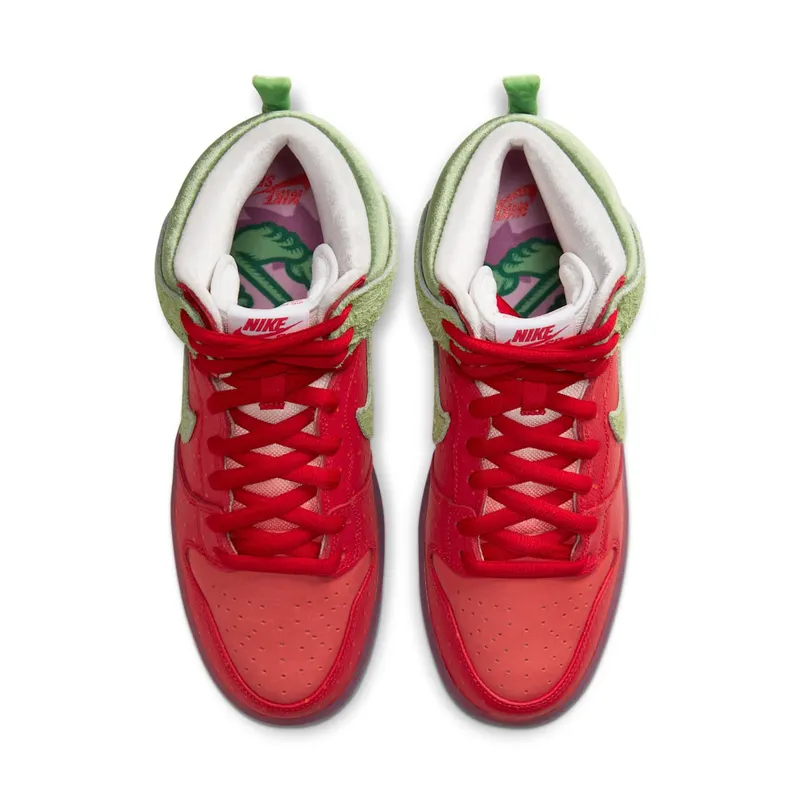 Nike SB Dunk High Strawberry Cough University Red/Spinach Green-Magic Ember (CW7093-600)