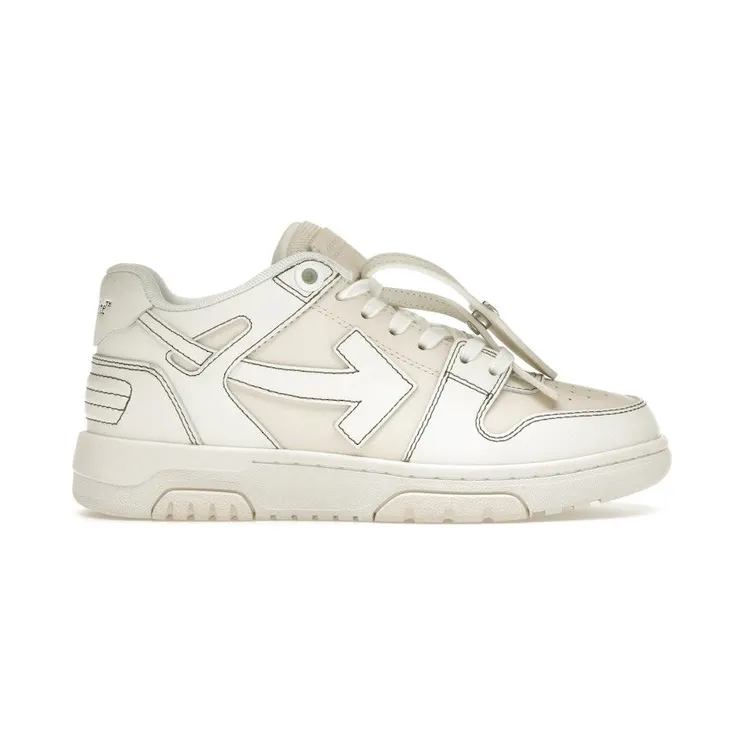 OFF-WHITE Out Of Office OOO Low Tops Cream White (OWIA259S24LEA0040201)