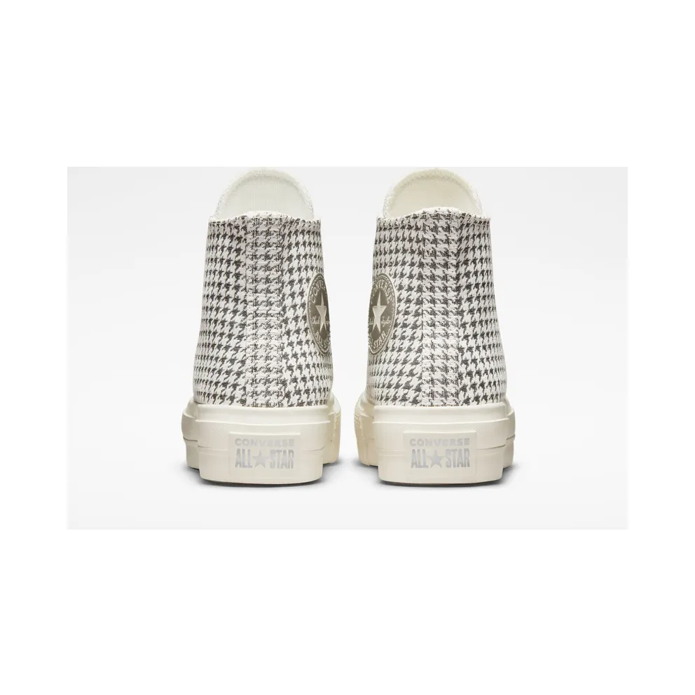 Converse Chuck Taylor All Star Lift Platform Houndstooth Shine Egret/pure Silver/egret (A04276C)