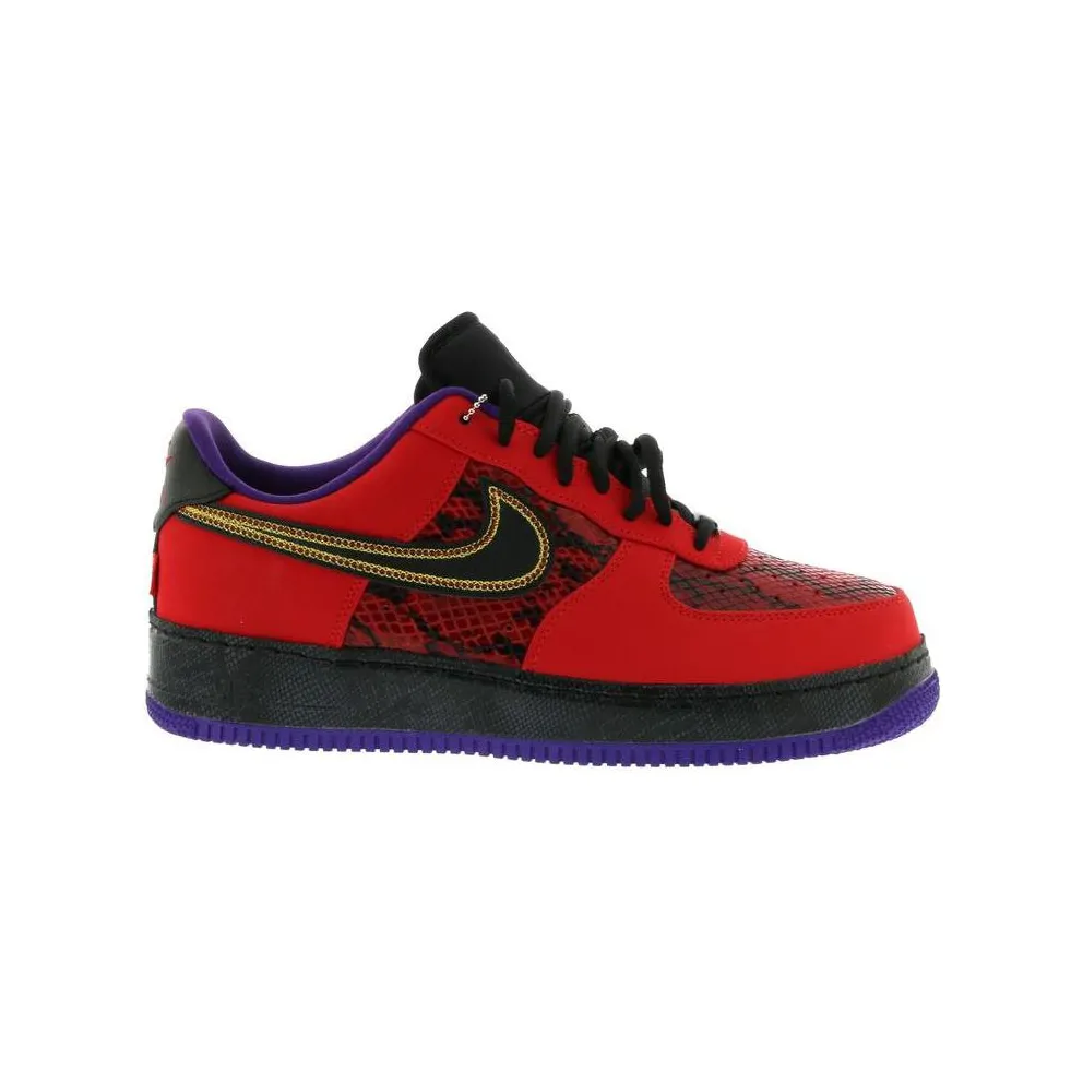 Nike Air Force 1 Low Year of the Snake University Red/Black-Crt Prpl (555106-600)