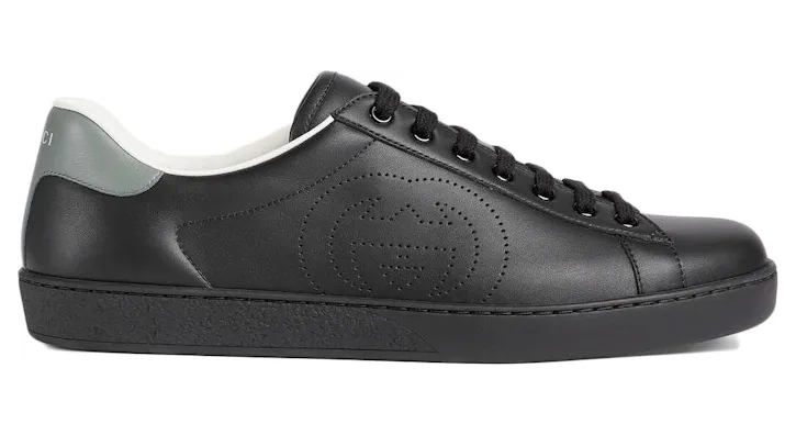 Gucci Ace Perforated Interlocking G Black (2)