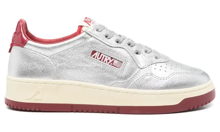 Autry Medalist sneakers – Zilver (AULWPA03SILVERRED)