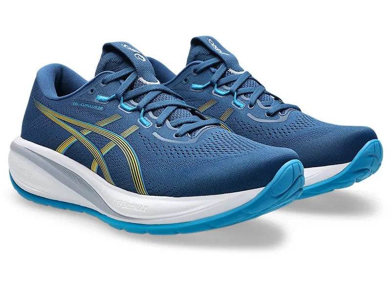 ASICS GEL-CUMULUS 28 “Twilight Blue / Yamabuki” (1011C143-403)