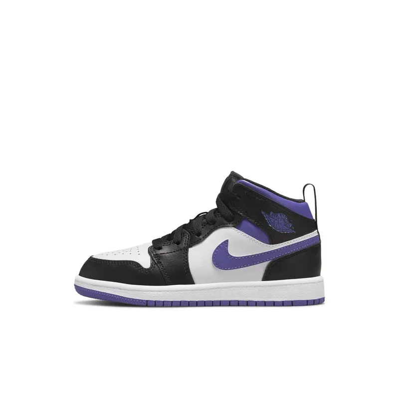 Air Jordan 1 Mid Black Dark Iris (PS) (640734-095)