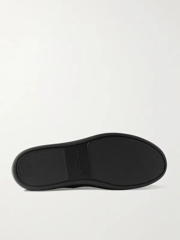 Saint Laurent Gym Low Logo-Print Leather Sneakers Black (82008700N00) (3)