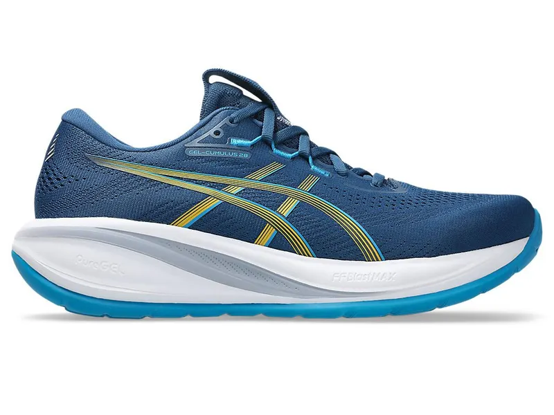 ASICS GEL-CUMULUS 28 “Twilight Blue / Yamabuki” (1011C143-403)