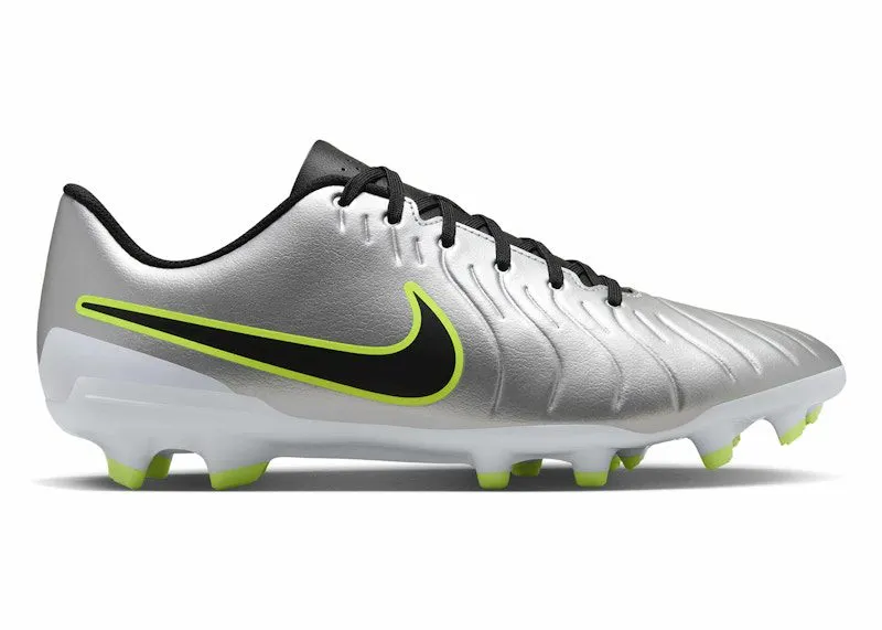 Nike Tiempo Legend 10 Club MG Metallic Silver Volt Black (DV4344-001)