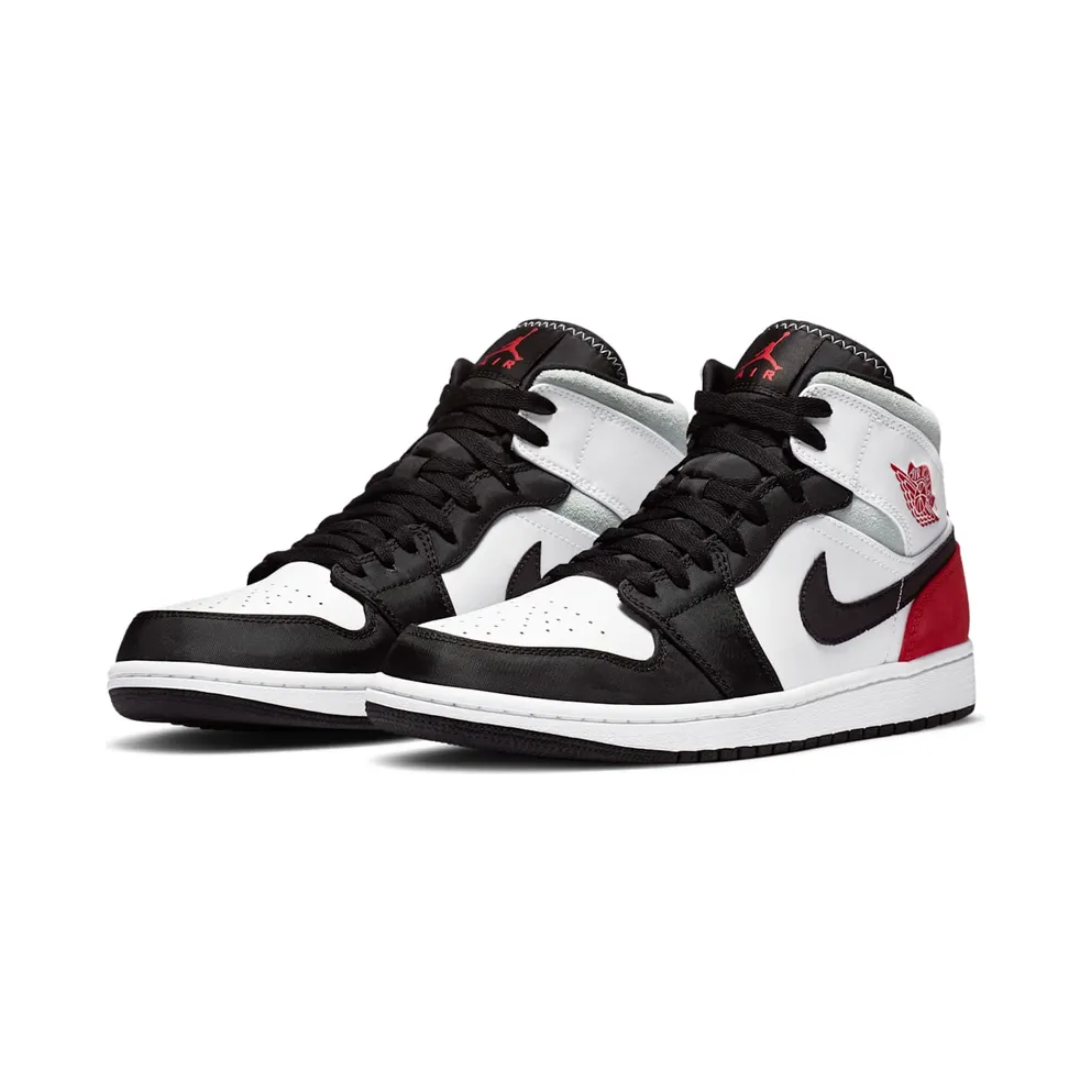 Jordan 1 Mid SE Union Black Toe White/Black-Light Smoke Grey-Gym Red (852542-100)