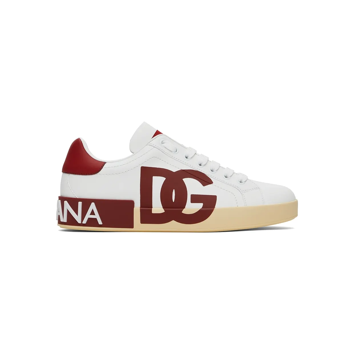 Dolce & Gabbana White & Red Portofino Low-Top Sneakers (CS1772AC330)