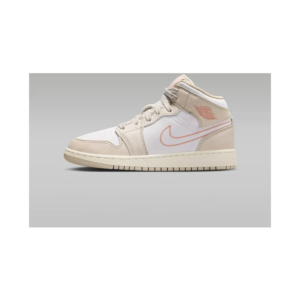 Jordan 1 Mid SE “Sand Drift / White / Light Orewood Brown / Light Madder Root” (HQ5879-100)
