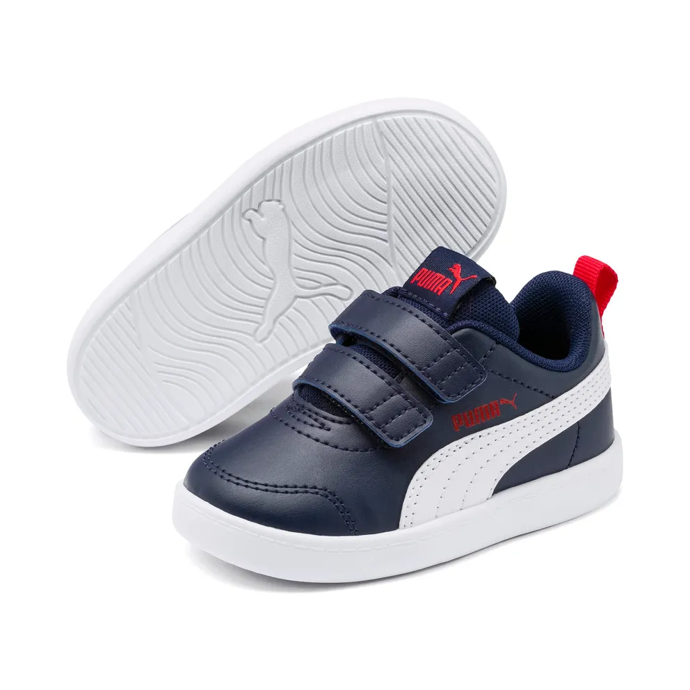PUMA Courtflex V2 Babies’ Peacoat/High Risk Red (371544-01)