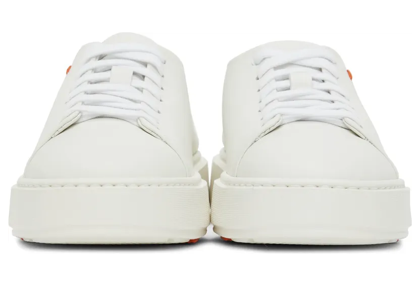 Santoni White Leather Derby Sneakers (WBCD60994BARTESSI90) (2)