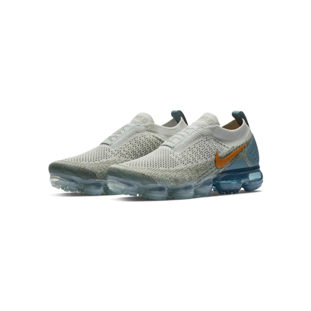 Nike Air VaporMax Moc 2 Light Silver Campfire Orange Celestial Teal (W) Light Silver/Campfire Orange-Dark Stucco-Celestial Teal-Igloo-Green Glow (AJ6599-005)