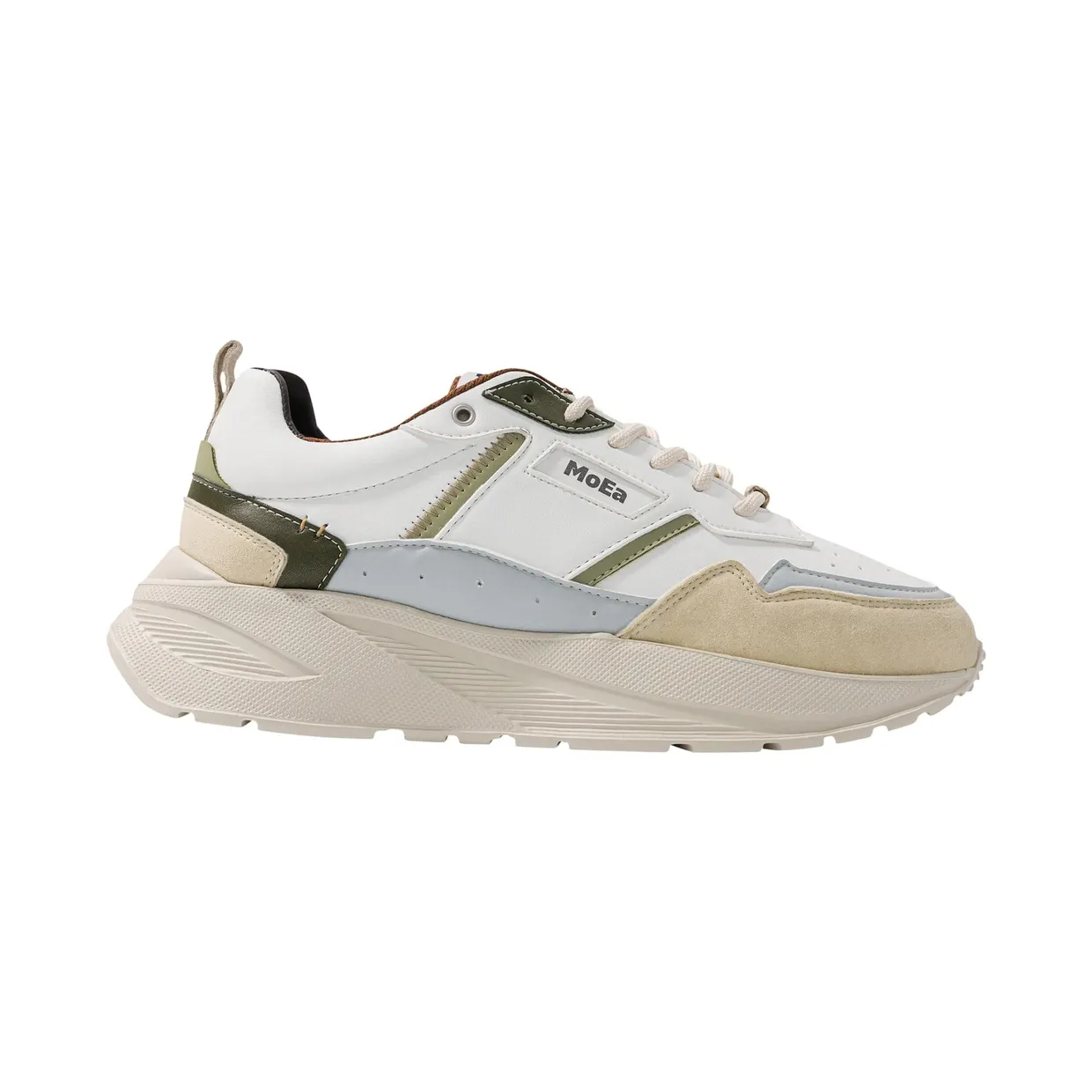 MoEa Beige / Lichtblauw / Green / White (MOEABASGN506)