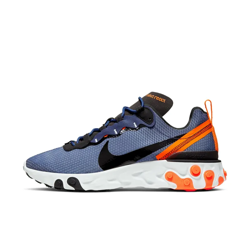 Nike React Element 55 SE Midnight Navy Total Orange Midnight Navy/Total Orange-Summit White-Black (CI3831-400)