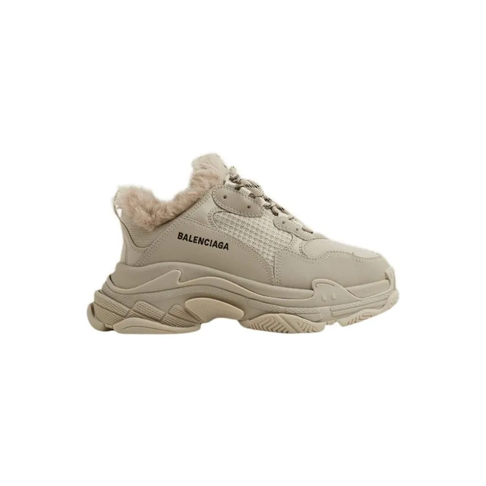 Balenciaga Triple S Fake Fur Beige (668562W3CQ59710)