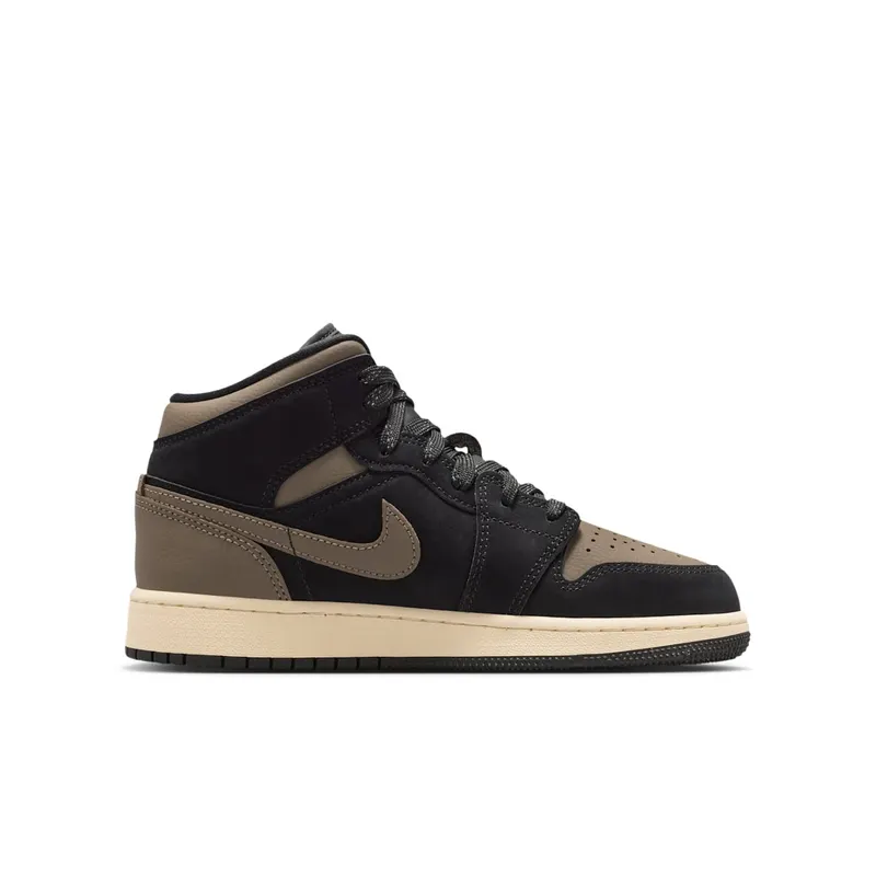 Air Jordan 1 Black/Light Wild Mango/Muslin/Olive Grey (IB7053-002)
