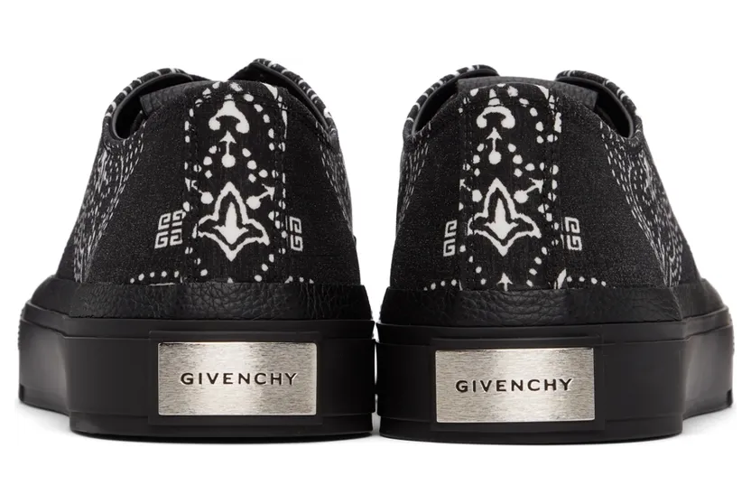 Givenchy Black & White Low City Sneakers (BH0050H0ZE) (4)