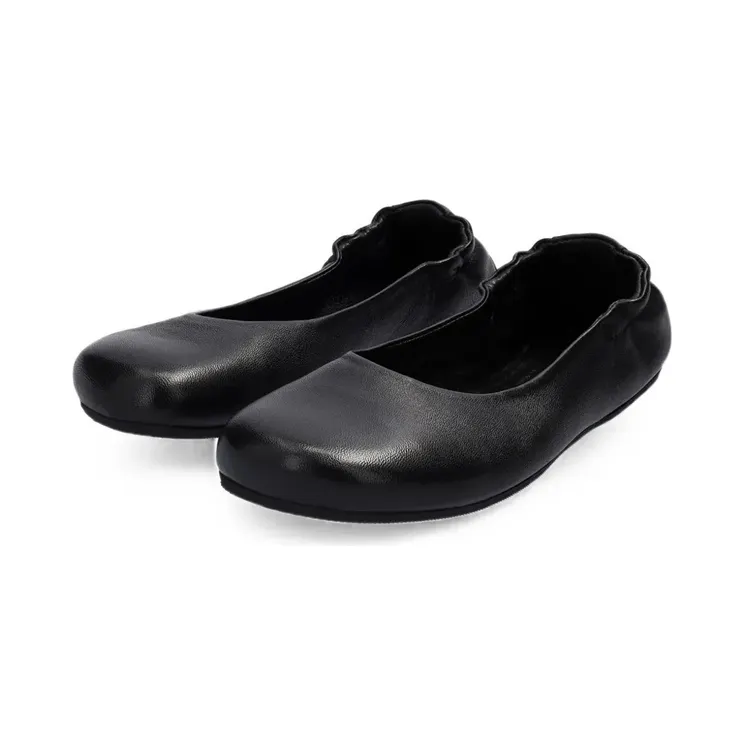Groundies Elastische leren ballerina’s “Black” (GND11032101)