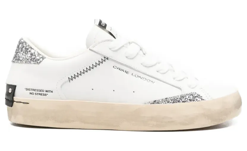 Crime London Sneakers im Glitter-Look – Weiß (29000PP810)