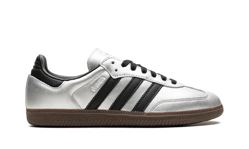 Adidas Samba OG “Silver Metallic Black Gum” (JI4218)
