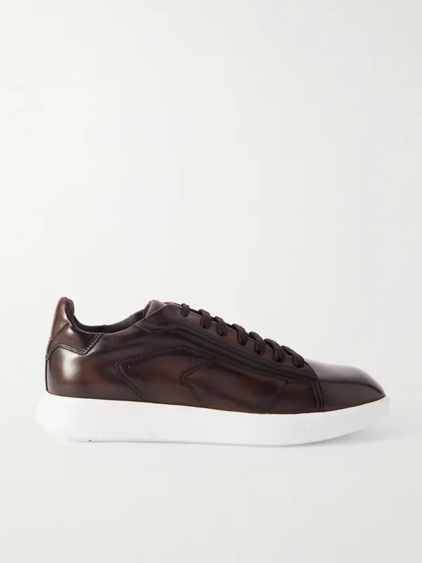 Berluti Stellar Venezia Leather Sneakers Dark brown (S6490-001)