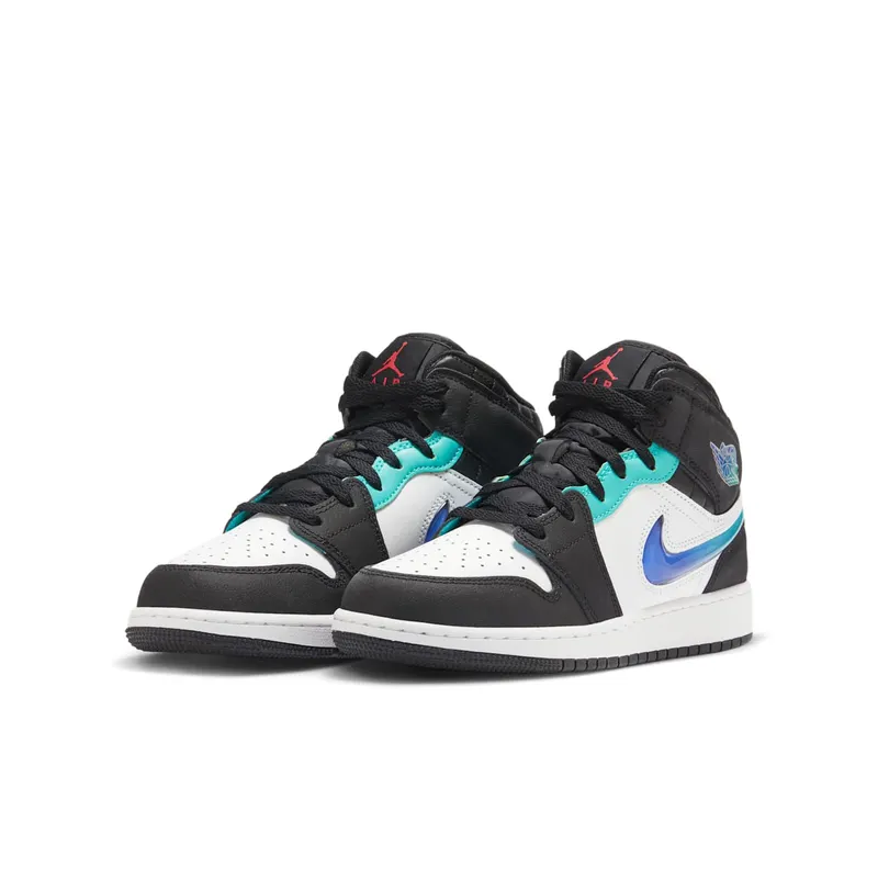 Jordan 1 Mid SE Black White Hyper Jade (FQ8095-001)