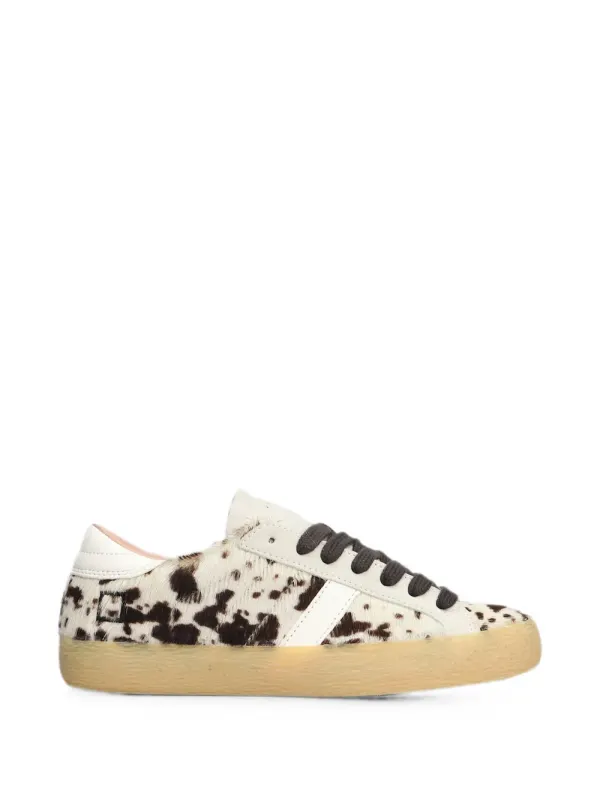 D.A.T.E. Sneakers with dierenprint and ponyhaar – White (W451HLPNCW)