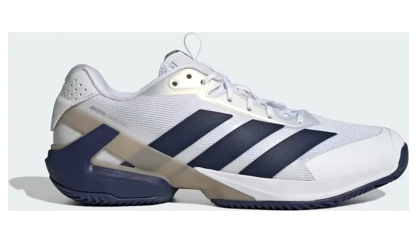 adidas Adizero Ubersonic 5 Clay Tennis “Cloud White / Dark Blue / Silver Metallic” (JR1738)