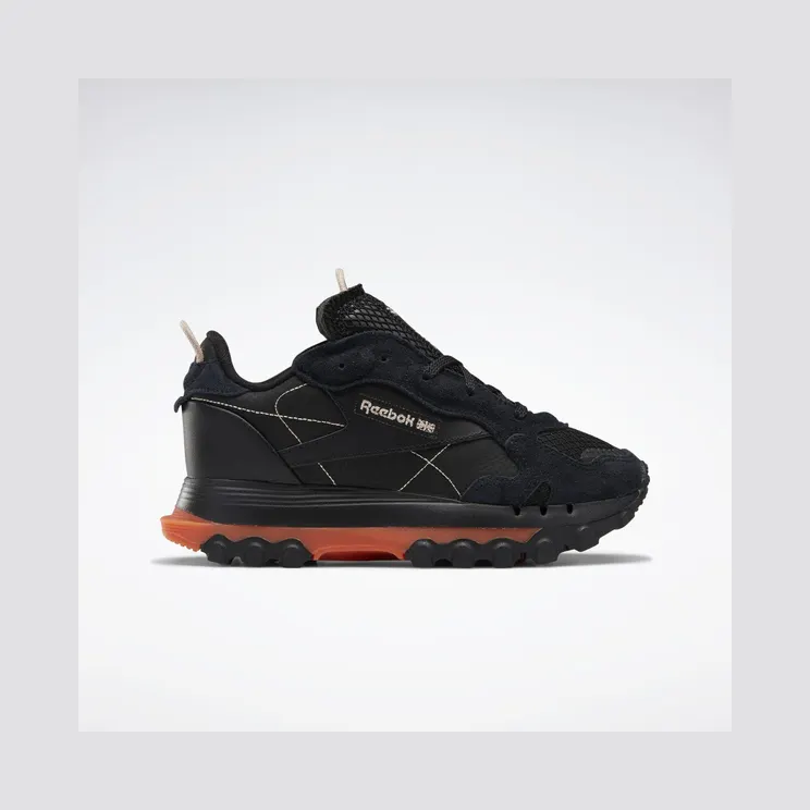 Reebok Cardi B Classic Leather Schoenen Core Black / Fiery Orange / Champagne