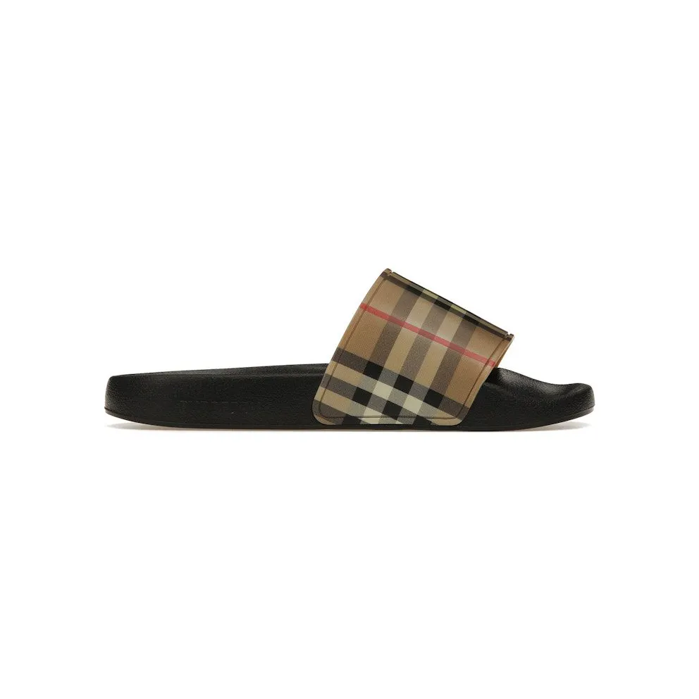 Burberry Check Print Slides Archive Beige (80570371)