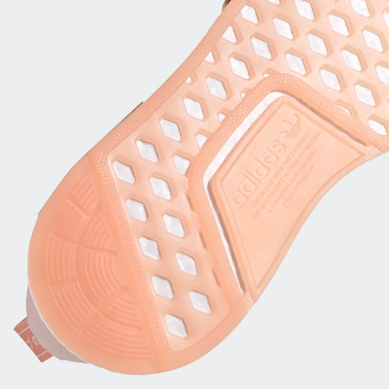 Adidas NMD_R1 ‘White Haze Coral’ Cloud White/Cloud White/Haze Coral (FV8730)