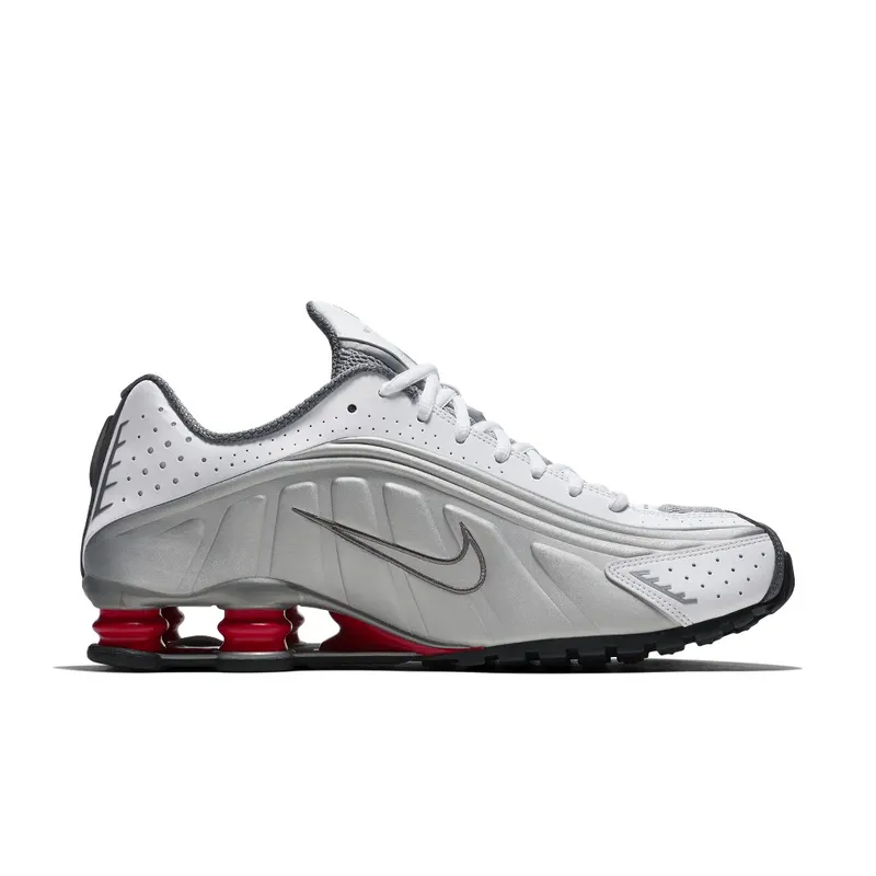 Nike Shox R4 Metallic Silver Comet Red (2018) White/Metallic Silver-Comet Red-Black (BV1111-100)