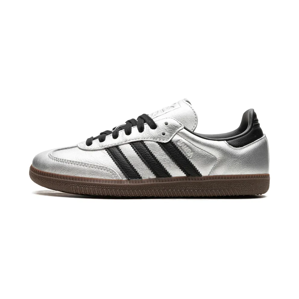 Adidas Samba OG “Silver Metallic Black Gum” (JI4218)