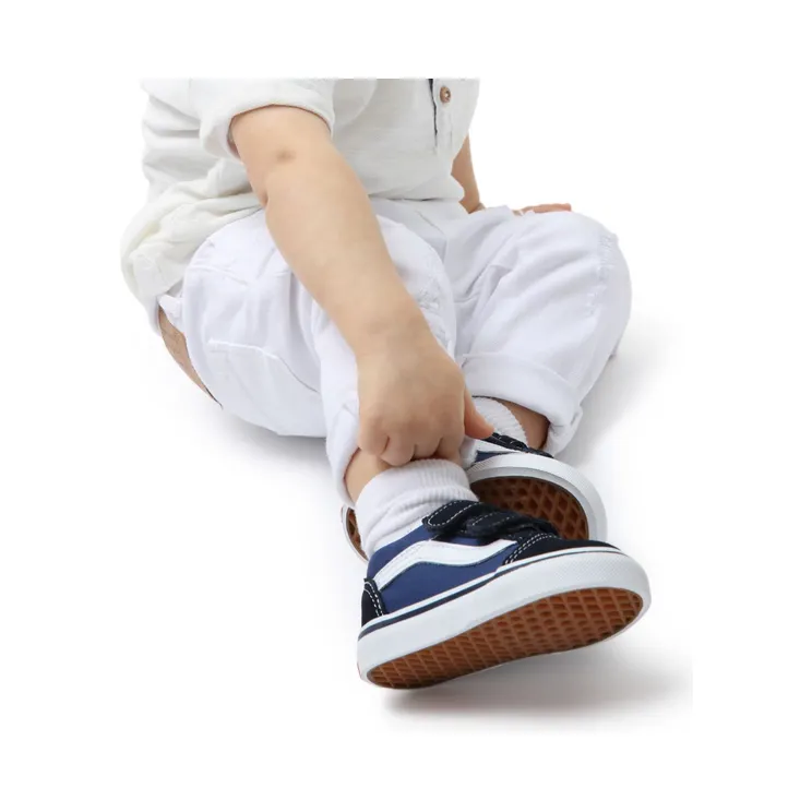 Vans Baby Navy & Blue Old Skool V Sneakers (VN000D3YNVY1)