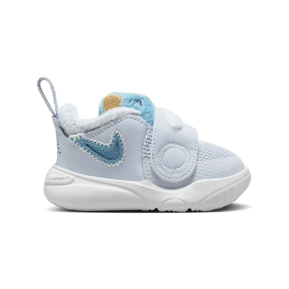Nike Team Hustle D 11 Football Grey Summit White Celestial Gold Denim Turquoise (FZ1247-001)