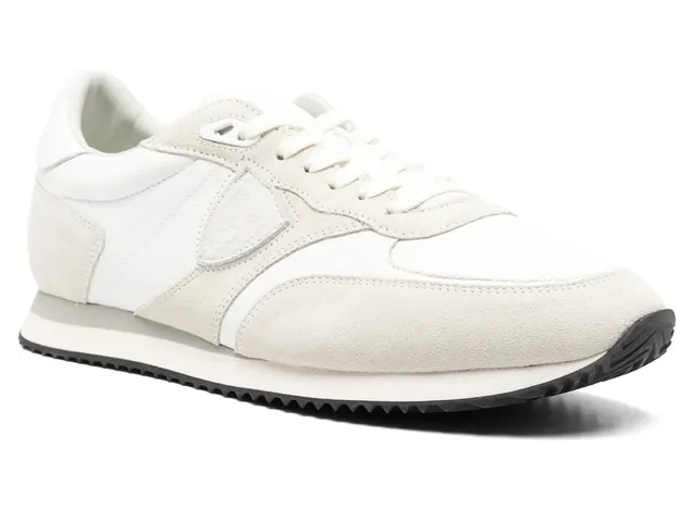 Philippe Model BLVille Panelled Logo-patch “White/Neutrals” (BVLU VD16) (3)