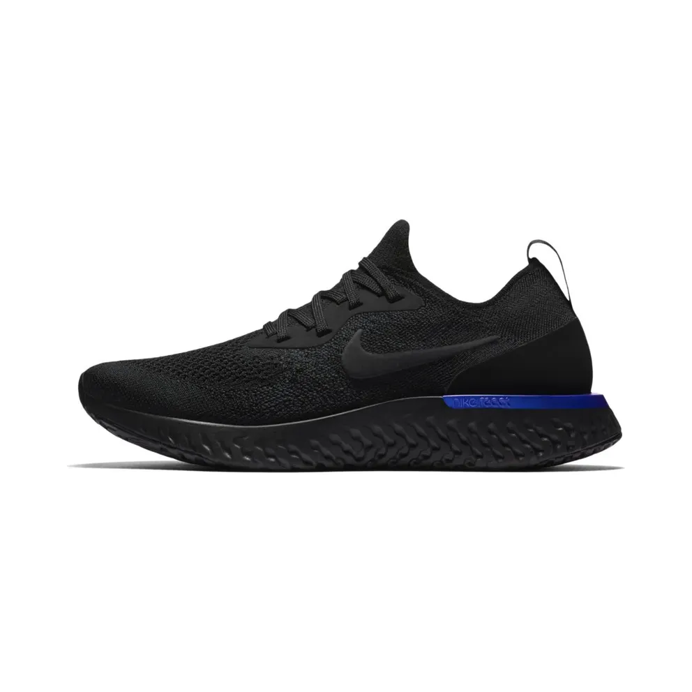 Nike Epic React Flyknit Black Racer Blue (W) Black/Black-Racer Blue (AQ0070-004)