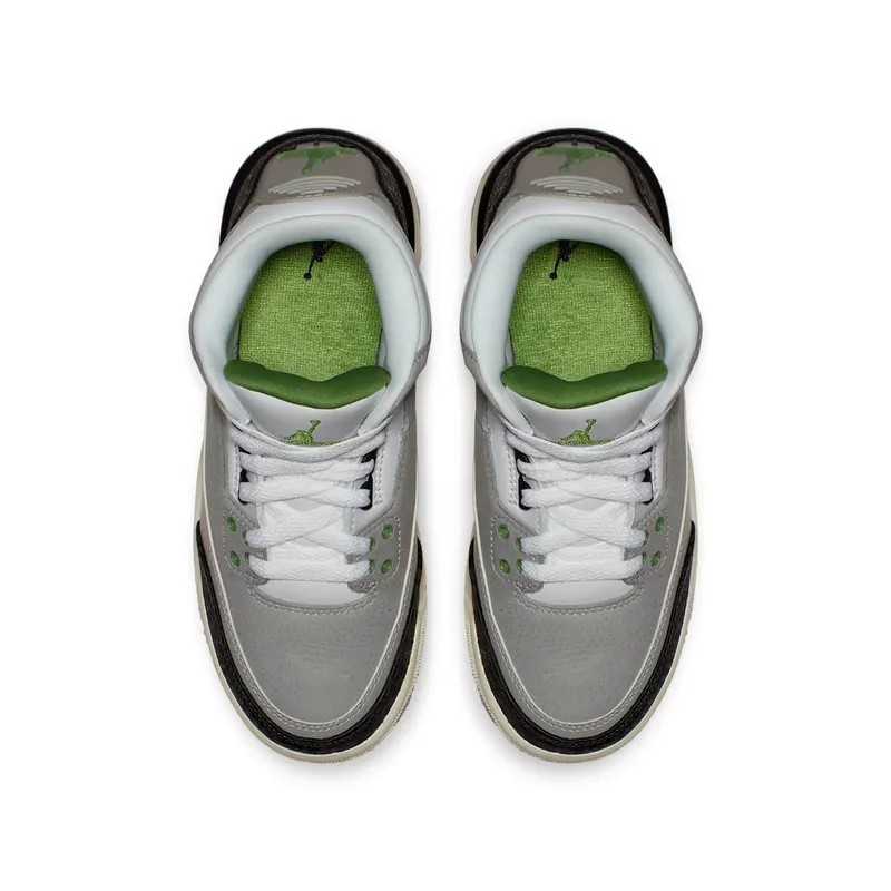 Jordan 3 Retro Chlorophyll (GS) Light Smoke Grey/Chlorophyll-Black-White (398614-006)