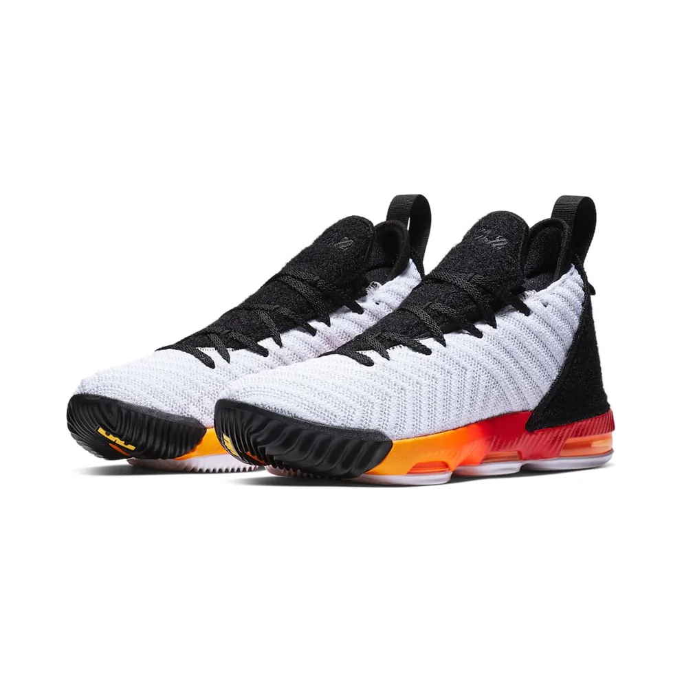 Nike LeBron 16 Strive (GS) White/Laser Orange-Total Orange-Black (AQ2465-188)