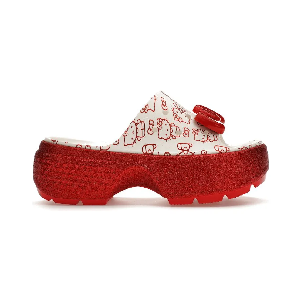 Crocs Stomp Slide Hello Kitty 50th Anniversary Red Glitter (209815-100)