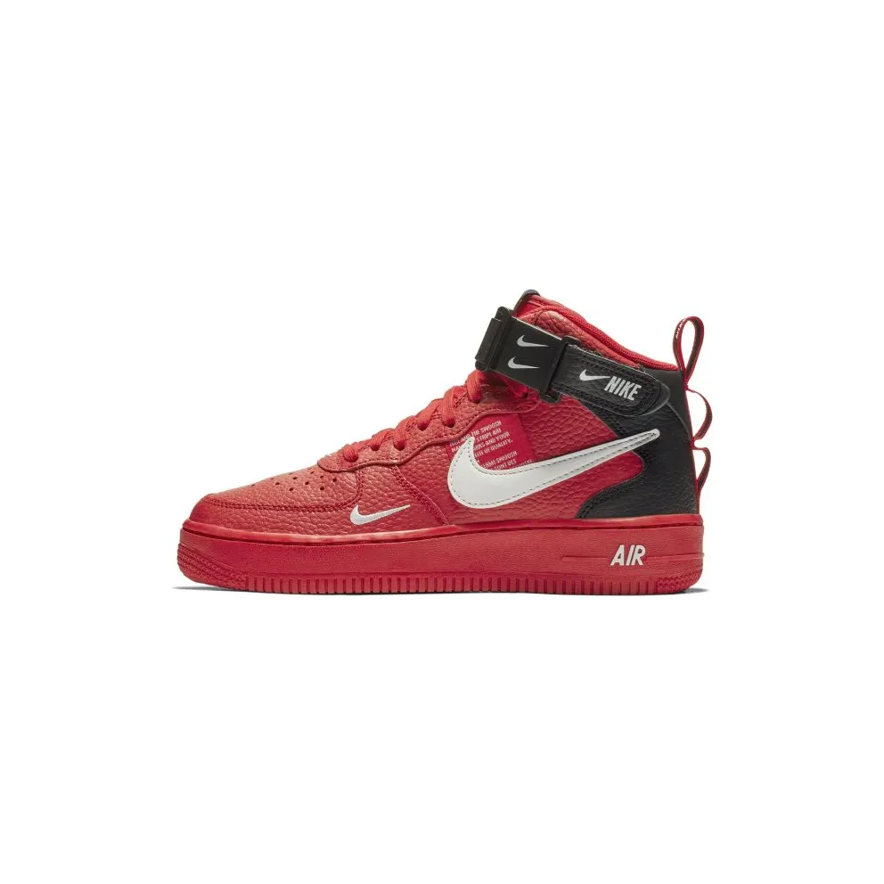 Nike Air Force 1 Mid Utility University Red (GS) University Red/White-Black-Tour Yellow (AV3803-600)