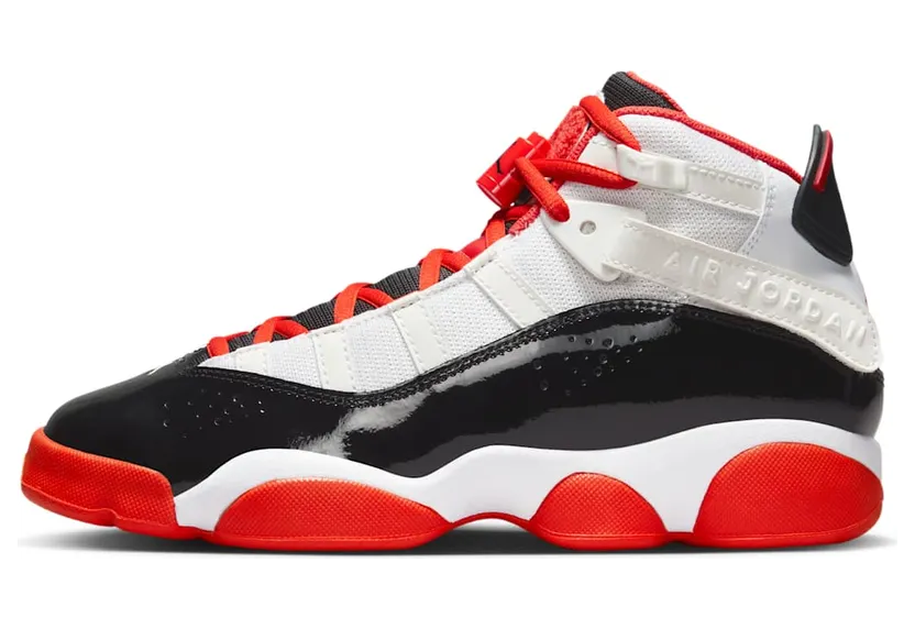 Air Jordan 6 RINGS GS “White / Black / Sail / Team Orange” (DV1345-108)