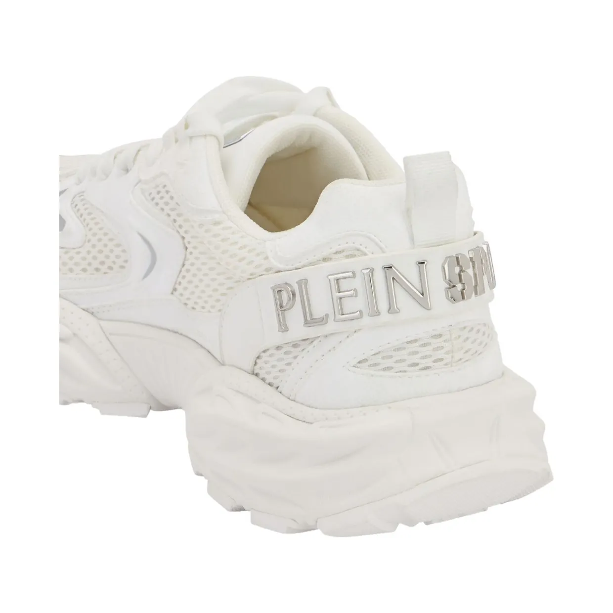 Plein Sport Pulse X Mesh and Leather Sneakers White (SAFSUSC0931STE003N01) (3)