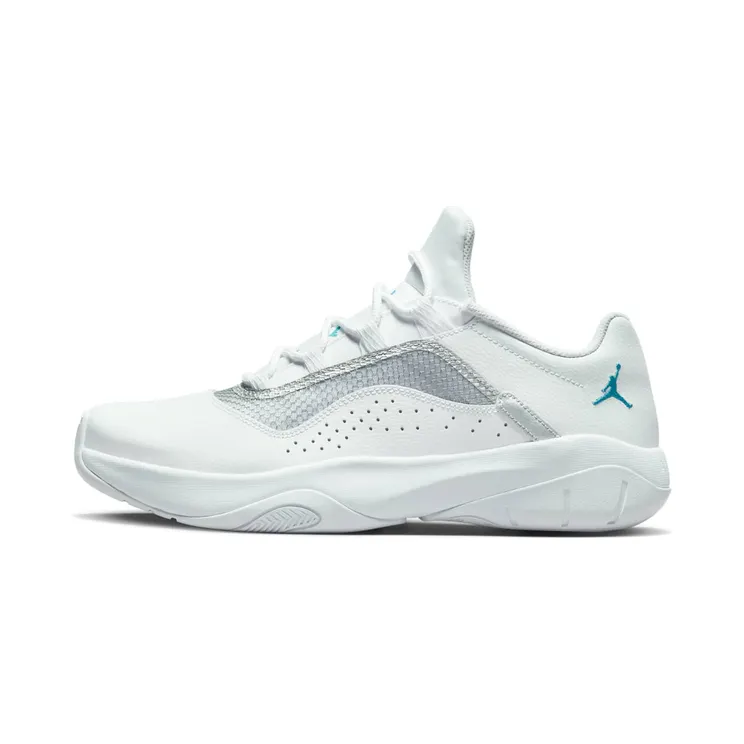 Jordan 11 CMFT Low “White / Metallic Silver / Neo Turquoise” (DX9259-100)